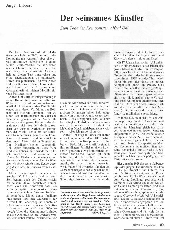 Libbert, Alfred Uhl (1992) GitarreArchiv Österreich